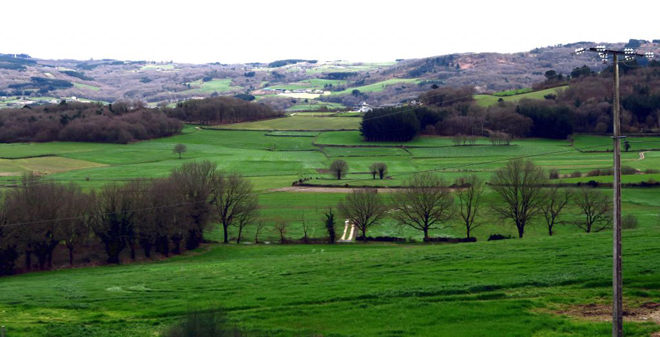 Vista do concello do Páramo, con concentracións parcelarias pendentes desde fai décadas