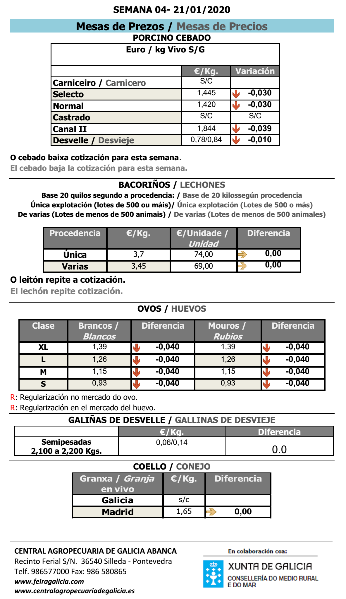 silleda 2020 XANEIRO porcino