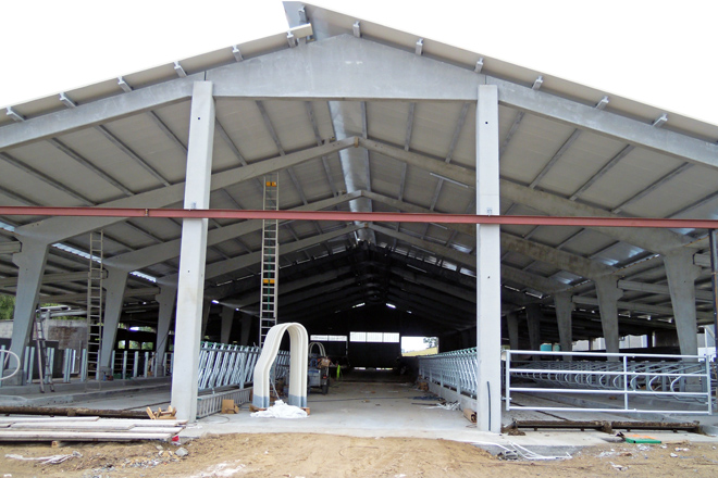 Obras da última ampliación acometida a finais do 2019 para 80 vacas máis en produción