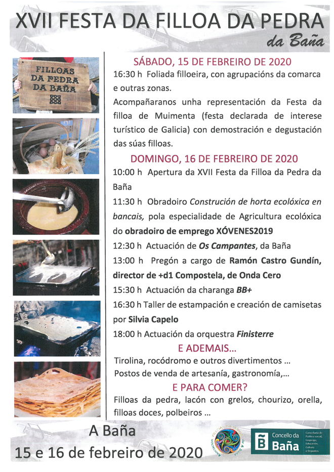 programa Festa da Filloa A Baña 2020