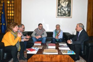 Reunión celebrada o mes pasado da comisión organizadora da Moexmu co presidente da Deputación