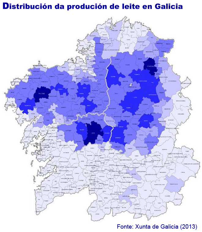 grafico mapa producion leite por concellos GAL