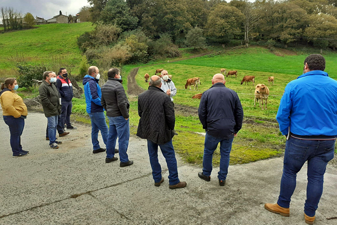 O curso de formación incluíu unha visita á Gandería Outeiro de Chantada, que traballa con vacas jersei en pastoreo