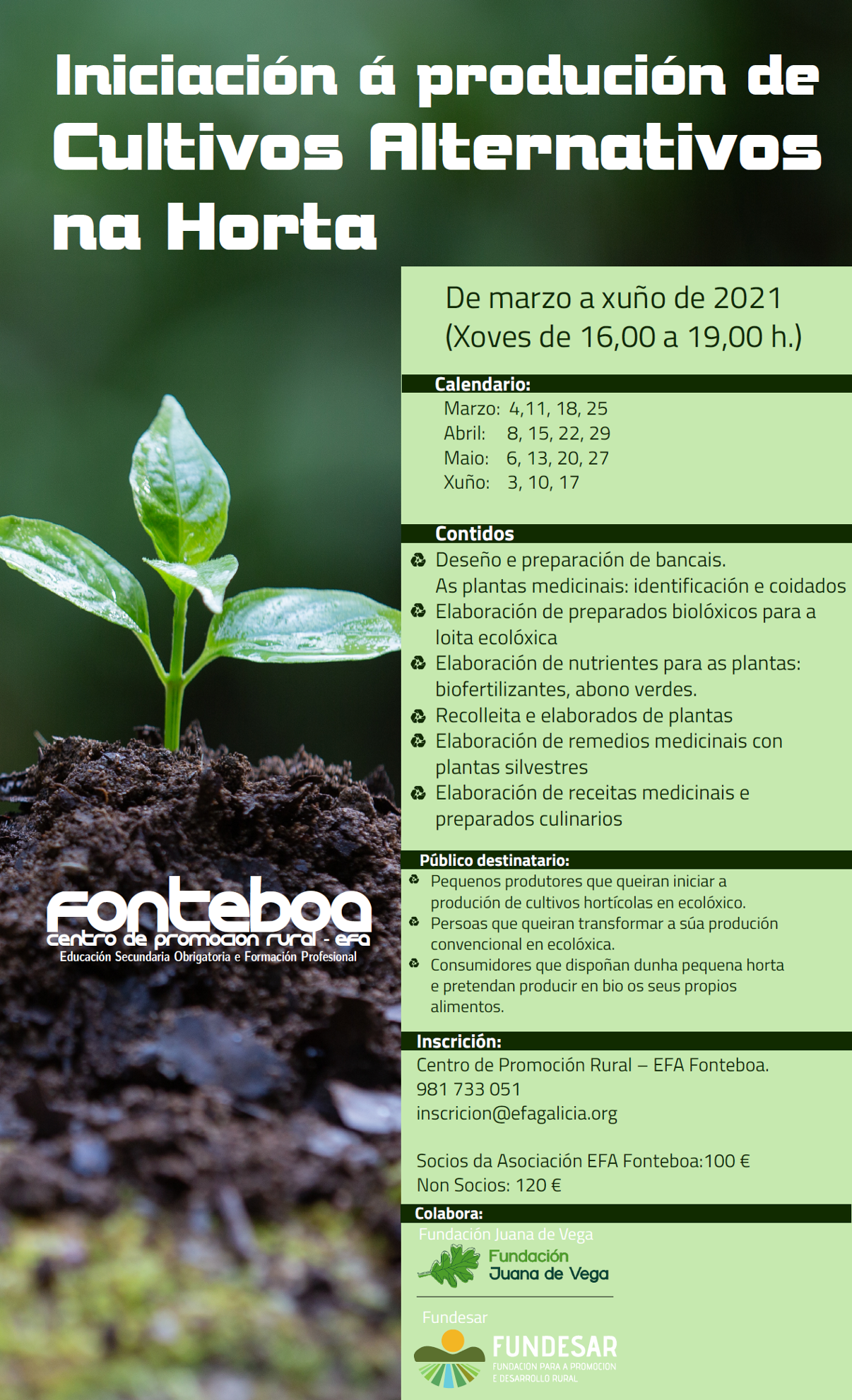 CURSO FONTEBOA CULTIVOS ALTERNATIVOS HORTA