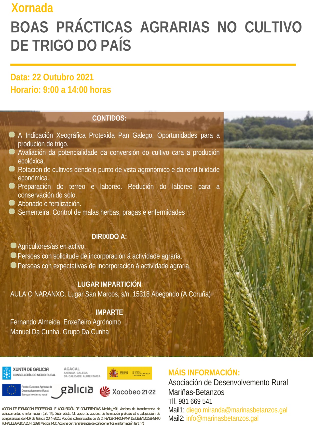 cartel xornada trigo
