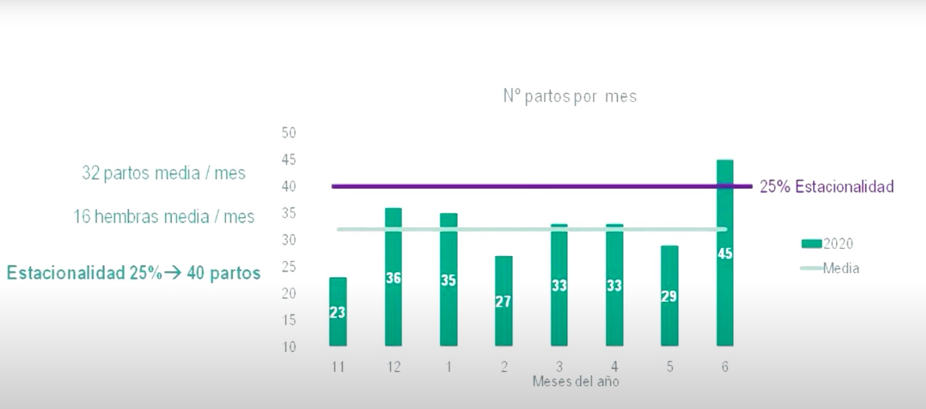estimacion recria en granja de 350 animales