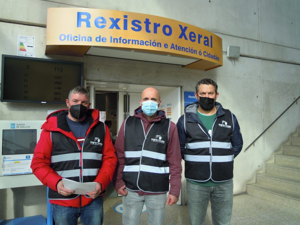 Presentación por rexistro das demandas dirixidas á Xunta antes da saída da marcha