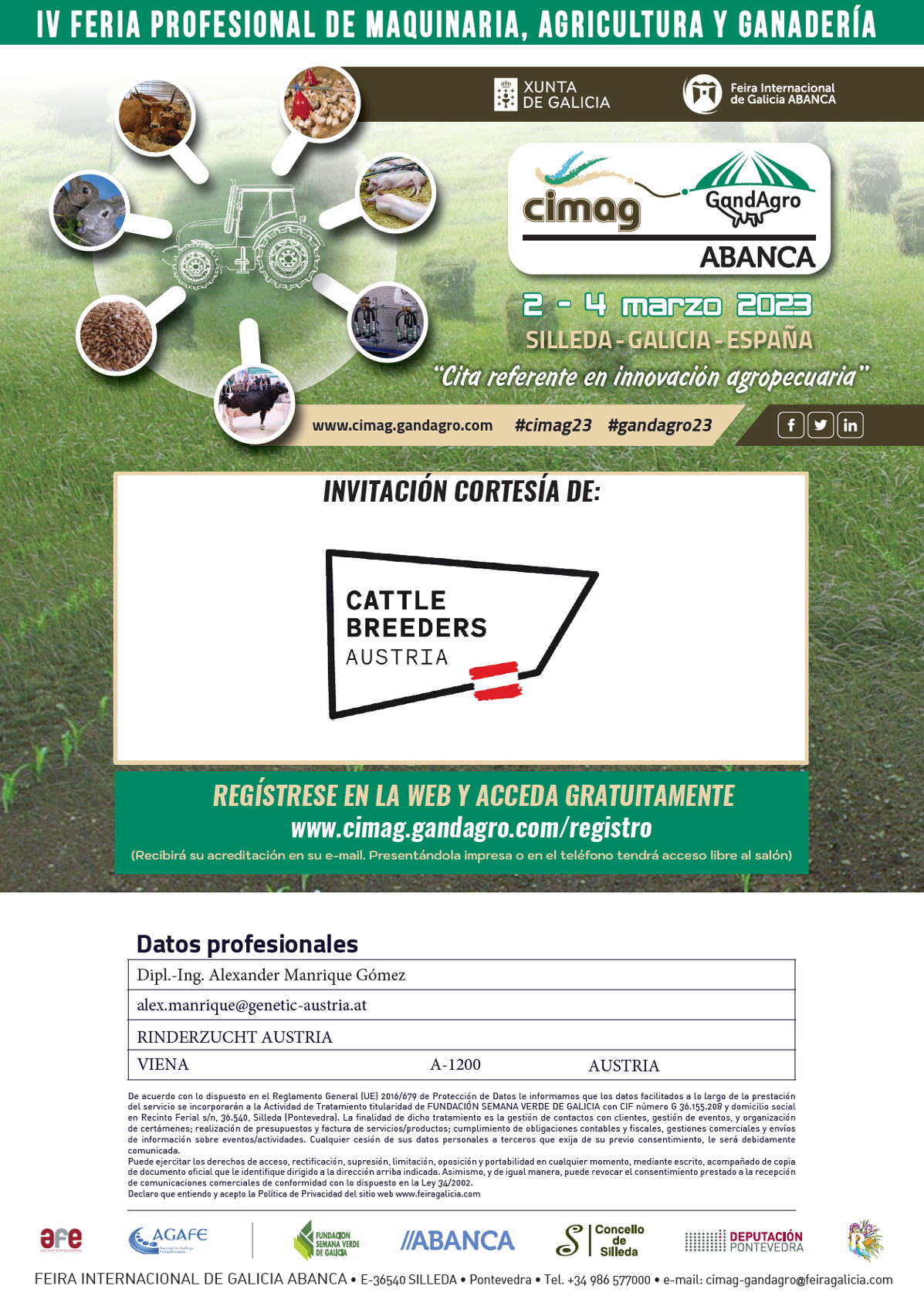 CONVITE GENETIC AUSTRIA GANDAGRO 23
