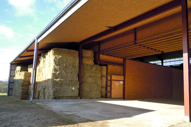 Zona del secadero de forraje construido en 2019