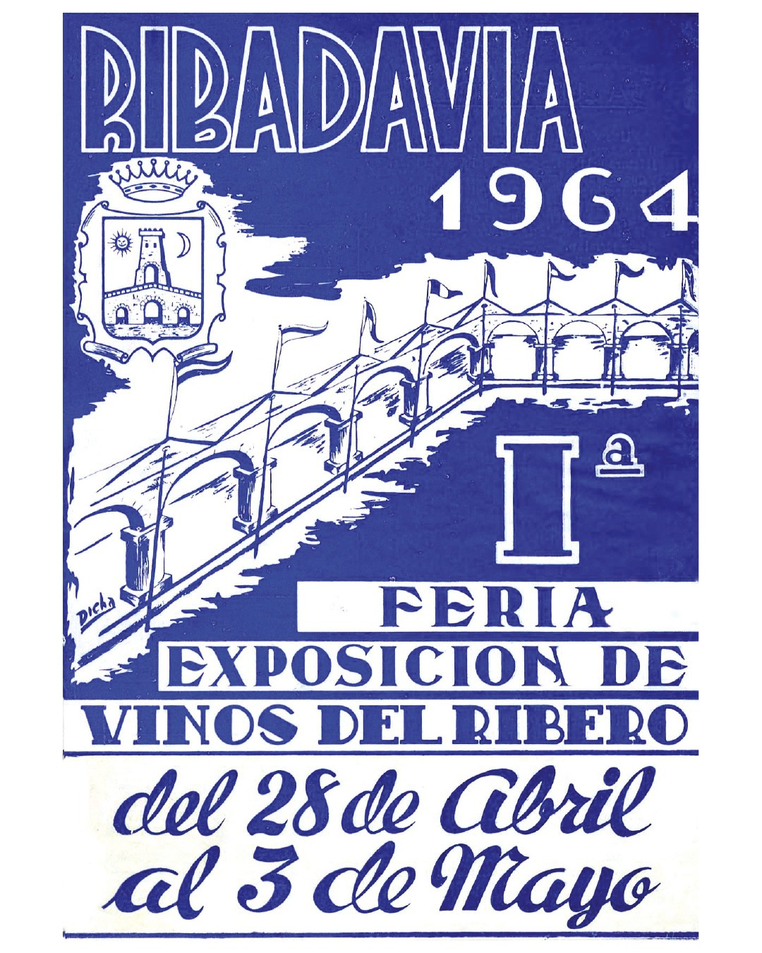 CARTAZ FEIRA DO VIÑO RIBEIRO 1964