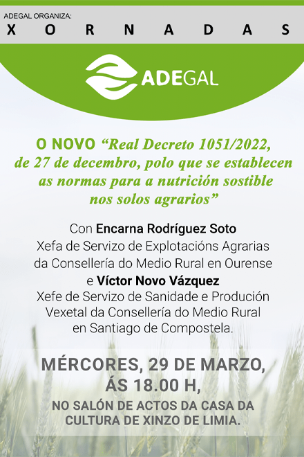 Cartel sobre a xornada. / Fonte: ADEGAL