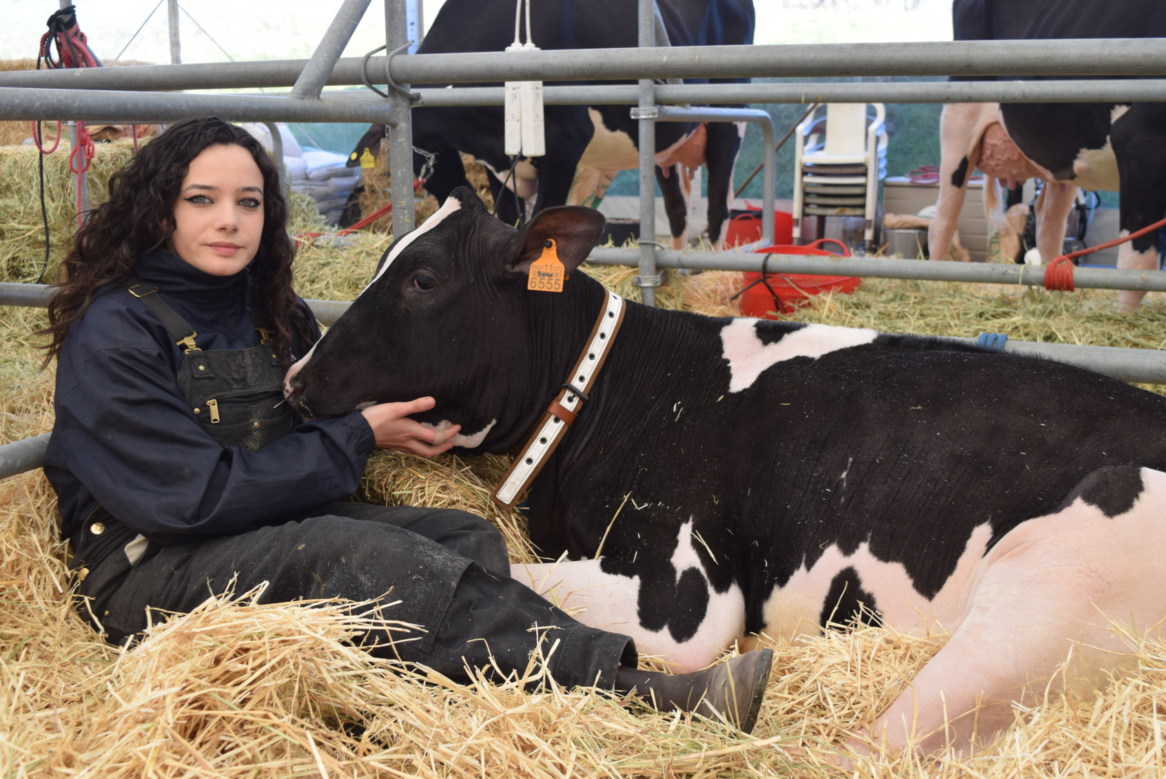 Lorena Rodríguez Alvite co animal que preparou para GandAgro 2023
