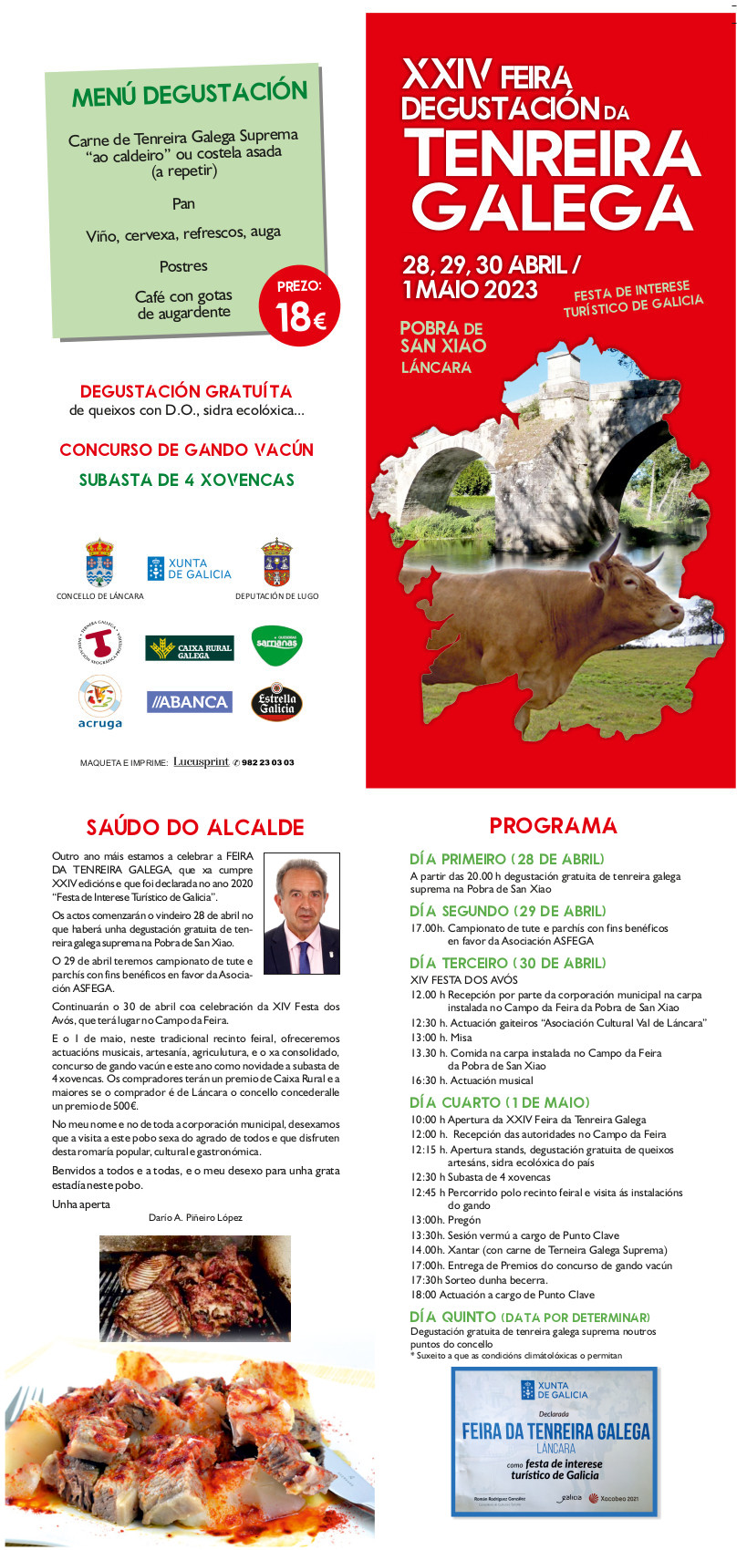 XXIV Feira Tenreira Galega diptico Lancara completo