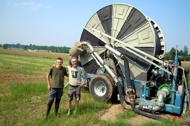 Manuel Sieira, de Noia, con Claudio Cremonesi, durante a estancia formativa de 3 meses esta primavera na rexión de Lombardía