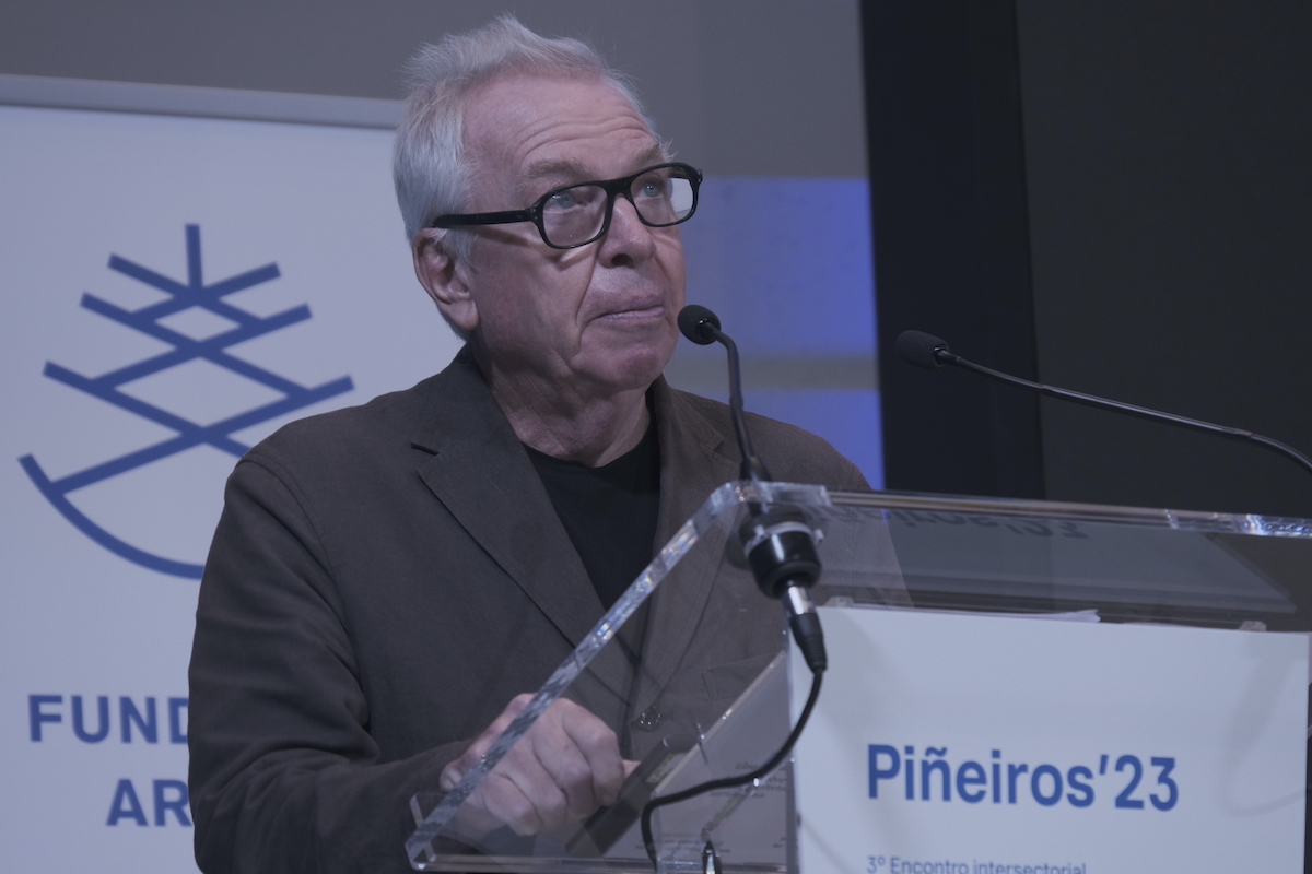 David Chipperfield durante su intervención en Piñeiros 23.