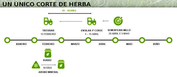 calendario ensilado herba un corte