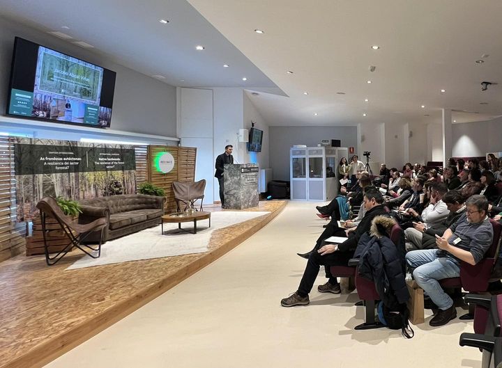O director da Axencia Galega da Industria Forestal, Jacobo Aboal, durante a súa intervención