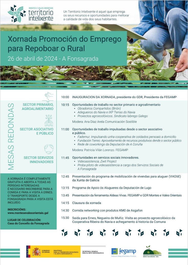Cartel Xornada Promoción do Emprego para Repoboar o Rural
