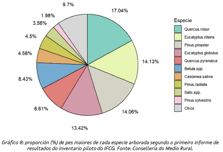 especies arboreas en Galicia
