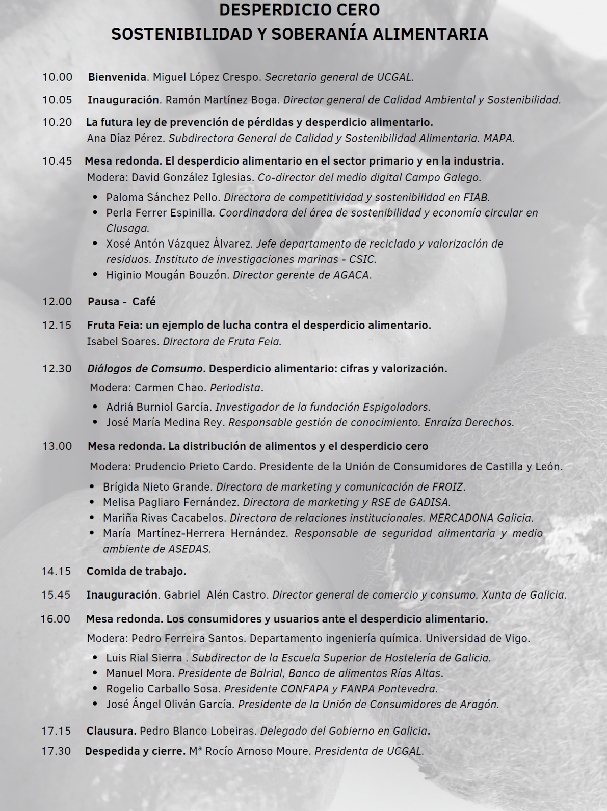 programa xornada desperdicio alimentario