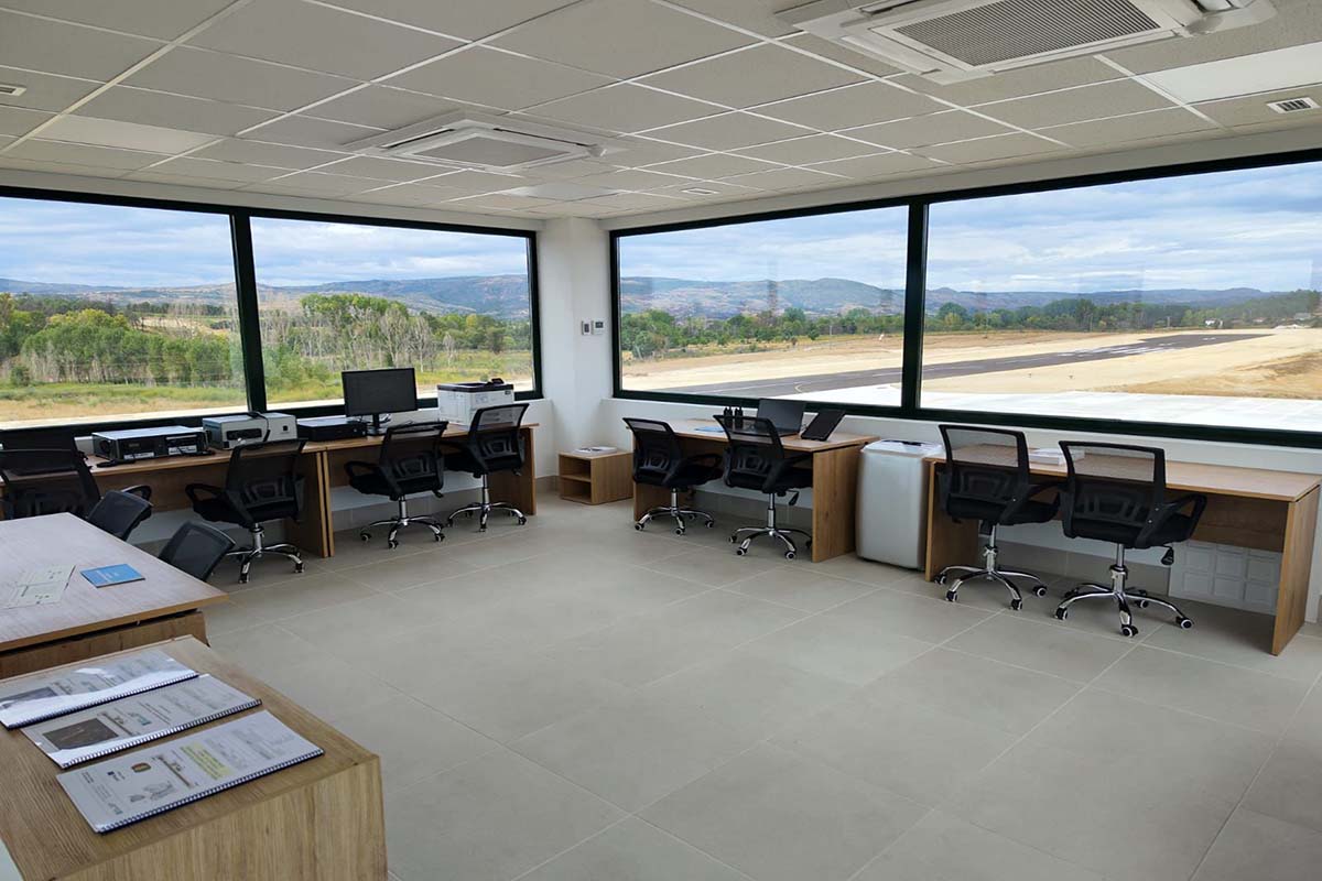Interior das oficinas de traballo. Cedida