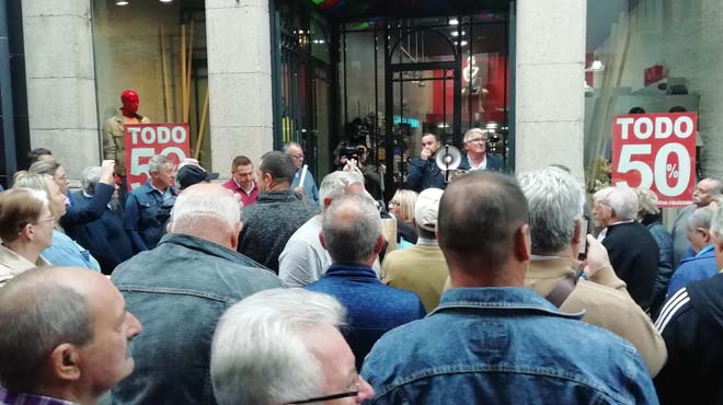 Un momento da protesta.