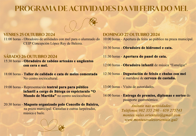 Programa Feira do Mel de Baleira 2024